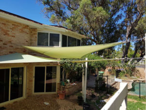 Entertaining with shade sail cover in Perth.