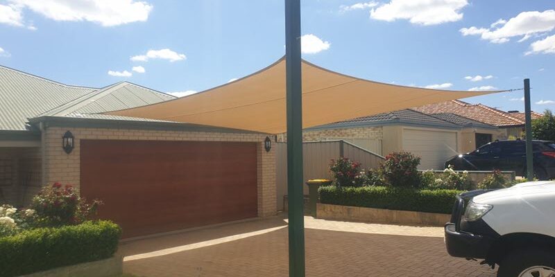 Car port shade sail.