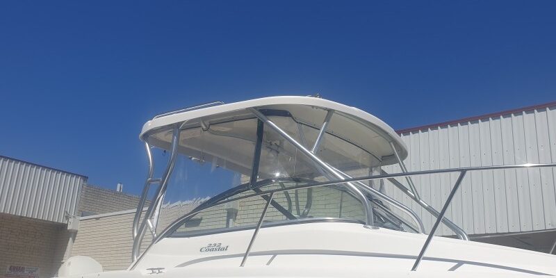 Custom boat bimini cover.