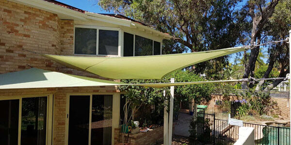 Entertaining with shade sail cover in Perth.