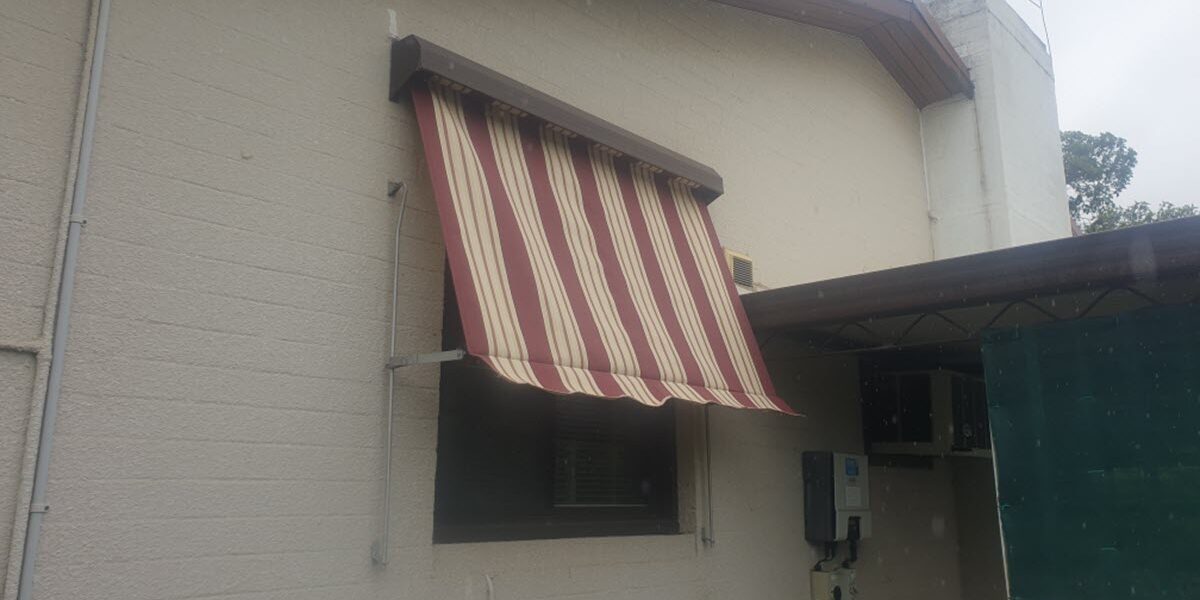 Retractable awning on house in Perth.